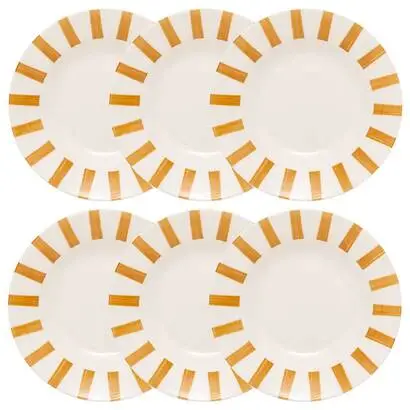 Lot de 6 assiettes creuses "Cheri" Prix Réduit