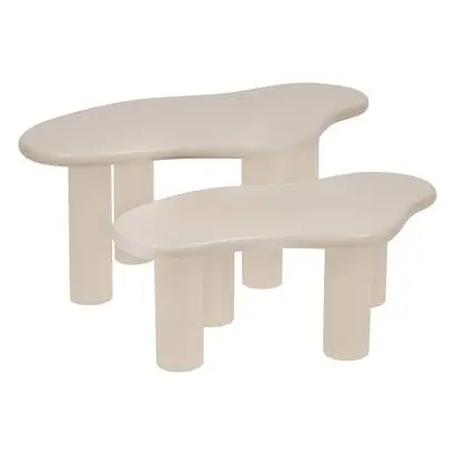 Dernier Modèle Lot de 2 Tables gigognes « Olao »