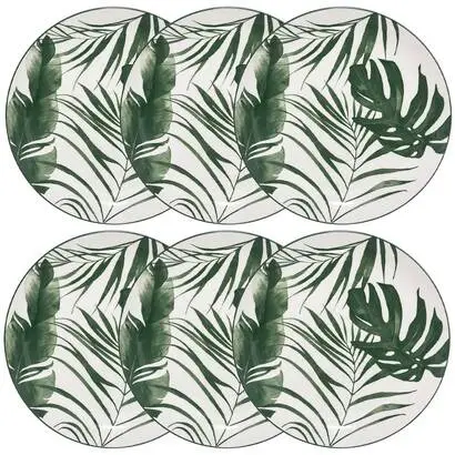 Populaire Lot de 6 assiettes &agrave; dessert « Palme »