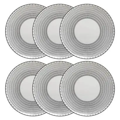 Authentique Lot de 6 assiettes plates « Lunis »