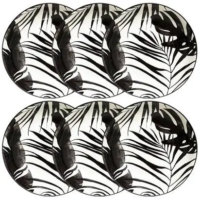 Lot de 6 assiettes creuses "Palme" Prix Promo