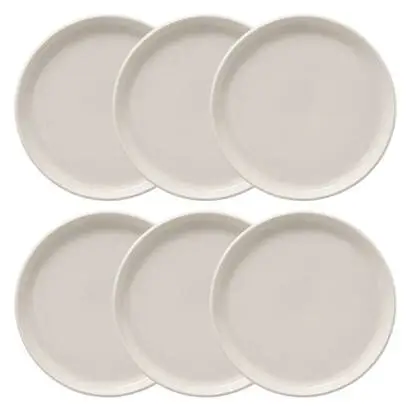 Authentique Lot de 6 assiettes &agrave; dessert « Nora »