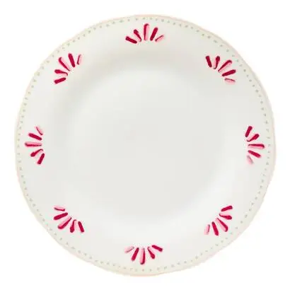 Lot de 6 assiettes plates"Fleur De Rose" Prix Bas
