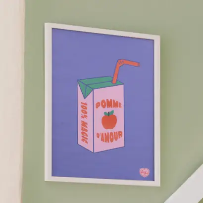 Tableau imprim&eacute; et encadr&eacute; « Pomme d&rsquo;amour » 31,5×41,5 cm Top Vente