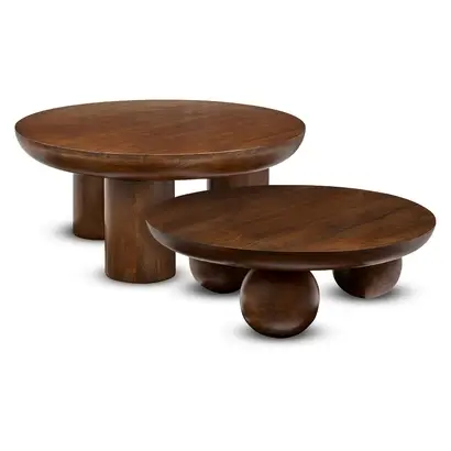 Expédition Rapide Lot de 2 tables basses "Abekas" et "Stambh"