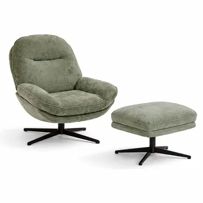 Ensemble fauteuil pivotant et repose-pieds "Stelan" Remise