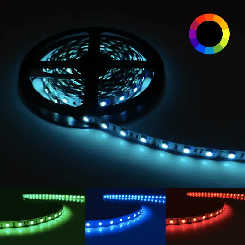 Top Vente Ruban LED RGB 24V 5M 5050 IP20 60LED/m