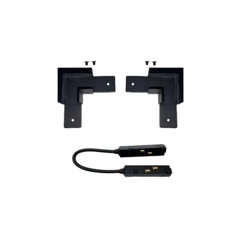 Connecteur Angle 90° pour Rail Magnétique en Saillie Noir + Connecteur Souple Paiement Sécurisé