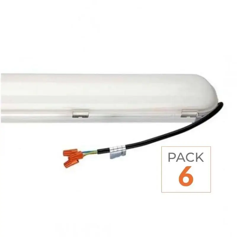 Réglette LED Étanche 120cm 60W Haut rendement 120lm/W LED Samsung - Pack de 6 Haute Qualité