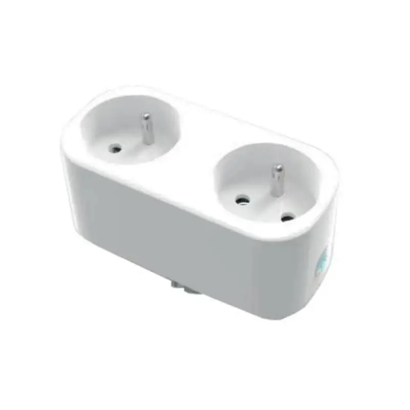 Prise Connectée WiFi Double avec Minuteur et Compteur de consommation Nouvelle Collection