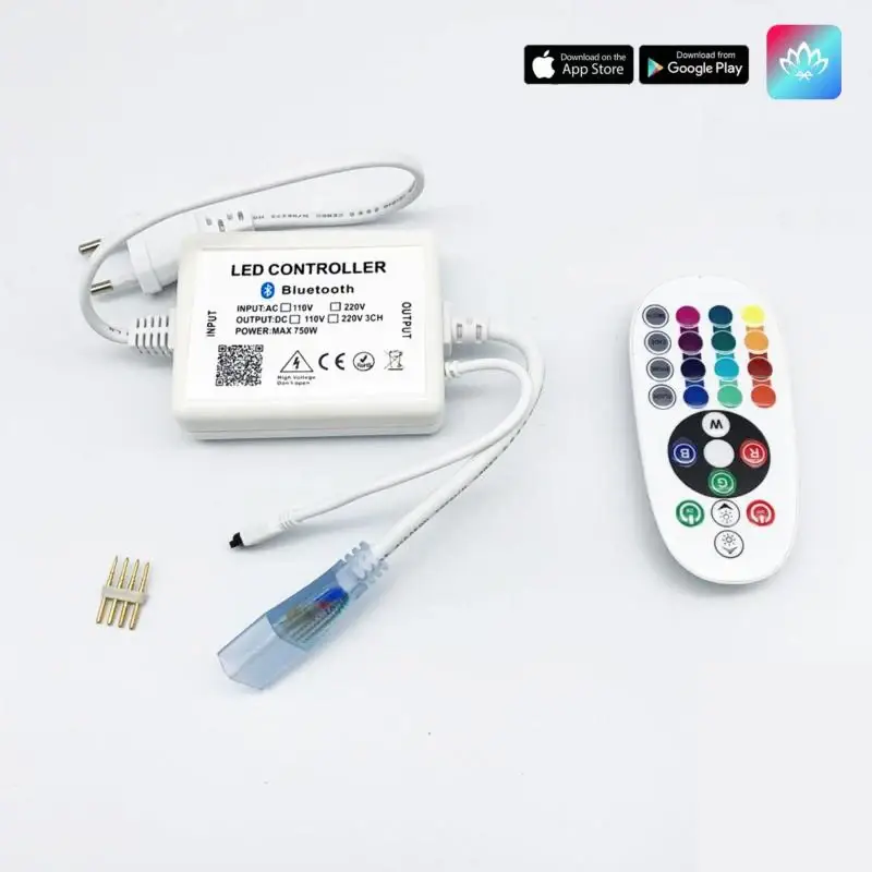 Bon Marché Contrôleur RGB Bluetooth & Alimentation pour Ruban LED 220V RGB