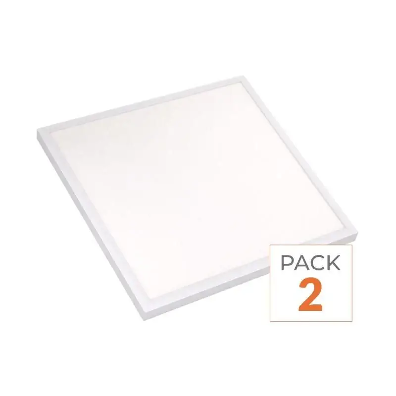 Panneau LED 60x60 Slim 36W ALUMINIUM - Pack de 2 Vente Directe