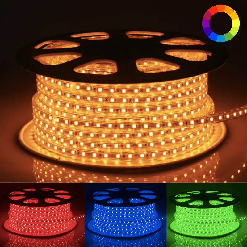 Commander Vite Ruban LED 220V RGB Recoupable 5050 IP65 50M 60LED/m + Télécommande