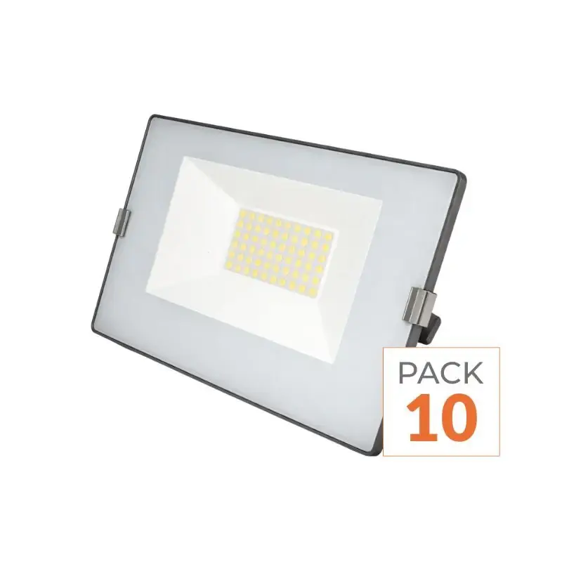 Nouvel Arrivage Pack de10 - Projecteur LED Extérieur 50W IP65 No Flicker - BLEU GRIS