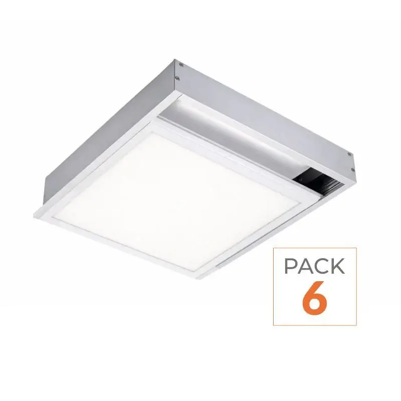 Achetez Aujourd&rsquo;hui Kit Saillie ALU pour Panneau LED 60×60 Slim – Pack de 6