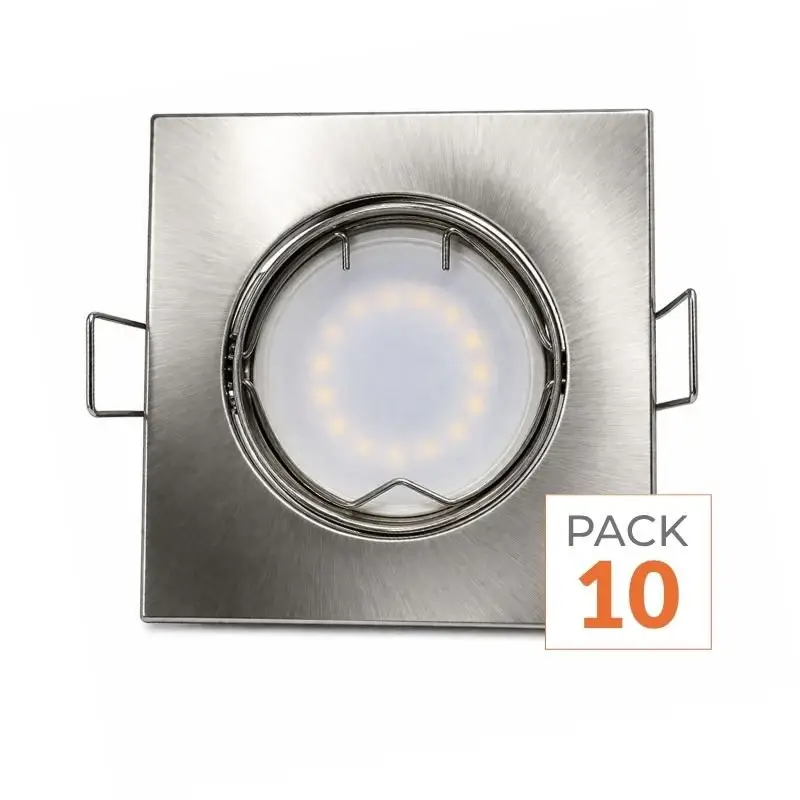 Kit Spot LED GU10 encastrable avec Ampoule LED 6W – Pack de 10 Acheter En Ligne