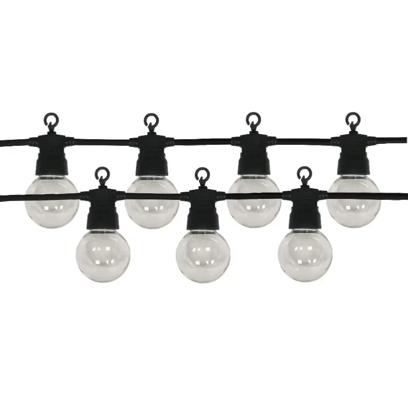 Guirlande Guinguette LED 13M 20pcs 6W IP65 Monocouleur - Câble Noir Offre Limitée