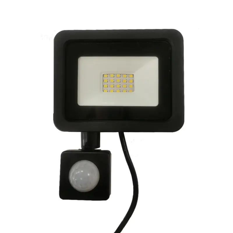 Marque Projecteur LED Extérieur 20W IP65 NOIR avec Détecteur de Mouvement Crépusculaire