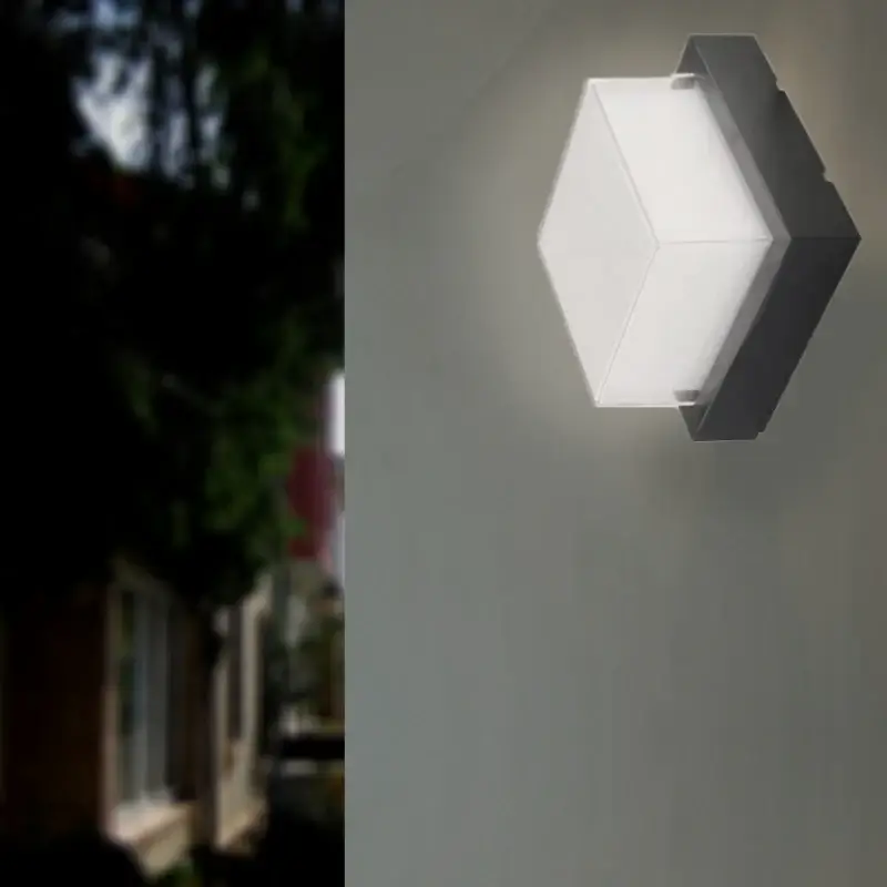 Applique Murale Noire Carrée LED 12W IP65 Pas Cher