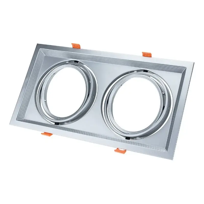 Expédition Rapide Support Double Orientable INOX Encastrable pour Ampoules LED AR111