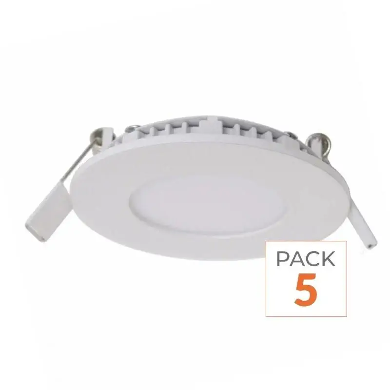 Spot LED Extra Plat Rond BLANC 12W - Pack de 5 Prix Bas