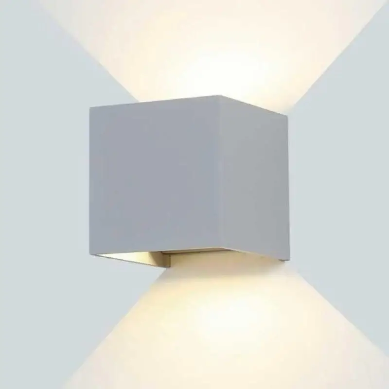 Applique Murale Grise LED 12W IP54 Carré Bon Marché