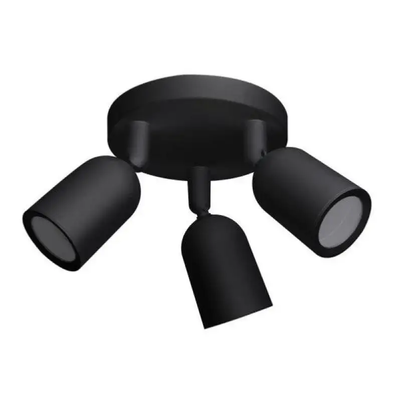 Vente Directe Spot LED en saillie Triple Orientable NOIR pour ampoule GU10