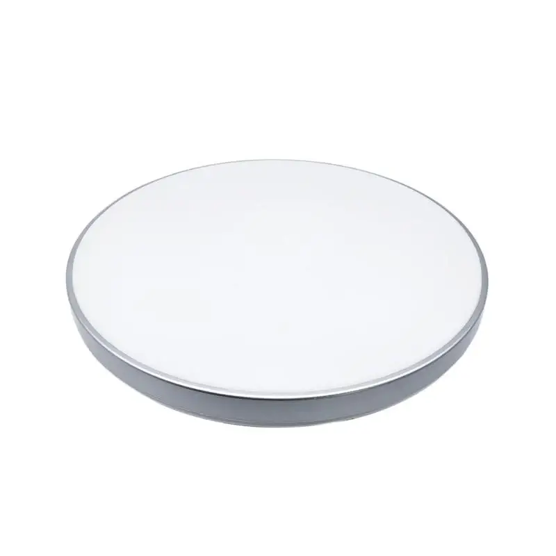 Plafonnier LED Rond 24W 220V Contour Argenté Expédition Rapide