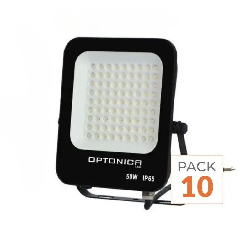 Promotion Saisonnière Pack de10 – Projecteur LED Extérieur SMD 50W IP65 Noir