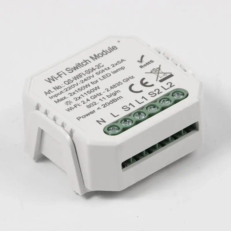 Module Double Interrupteur Wifi Blanc Produit De Marque