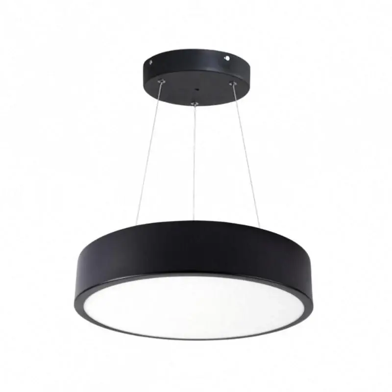 Kit Plafonnier LED Noir 18W 25cm avec Kit de Suspension Retour Gratuit