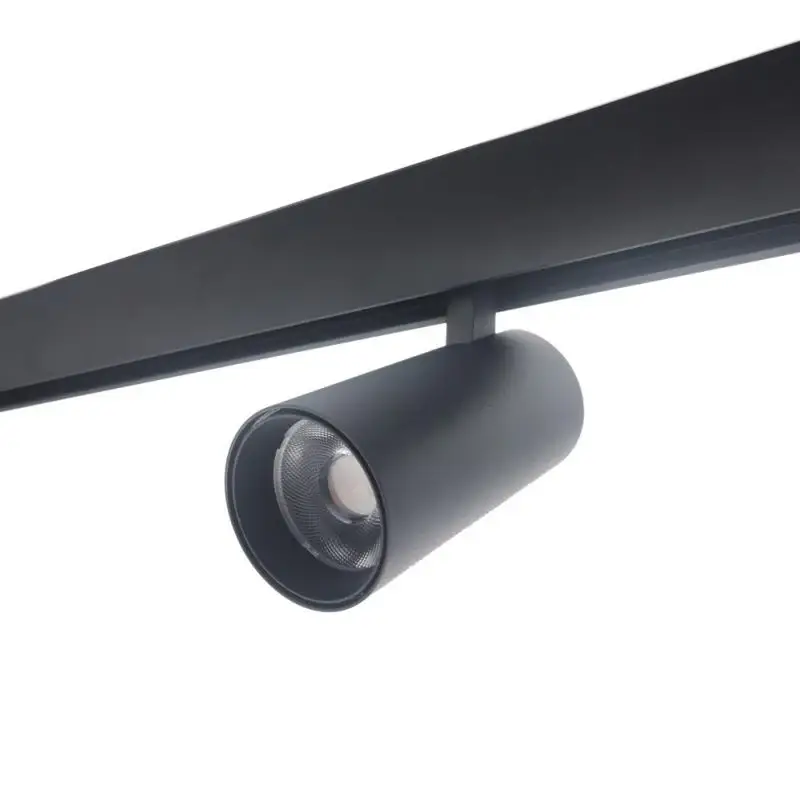 Spot LED sur Rail Magnétique 48V 12W Orientable NOIR Vente Flash