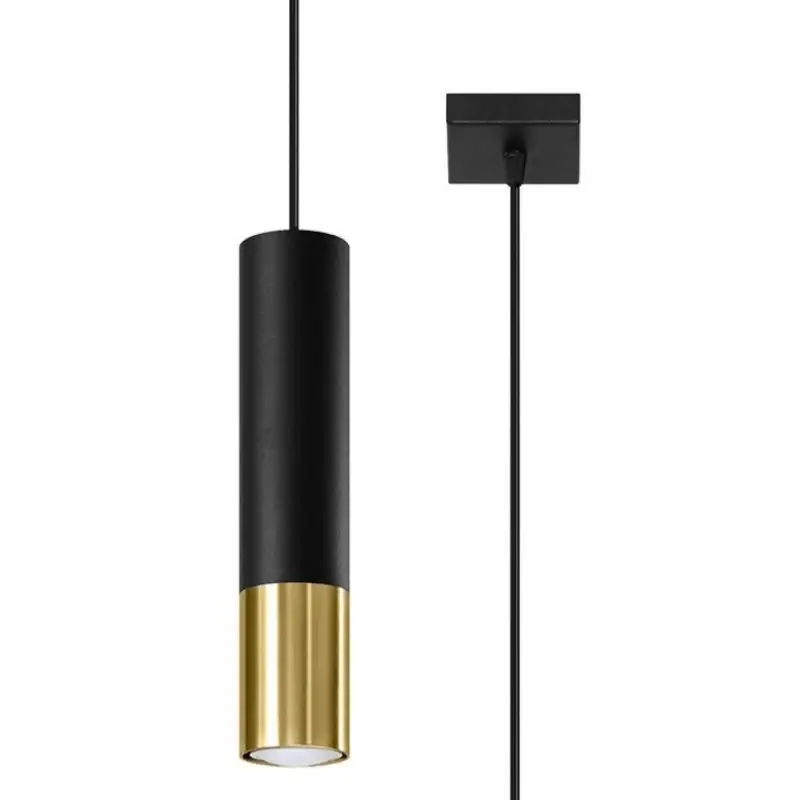 Suspension Lampe Noir Or pour Ampoule GU10 Livraison Express