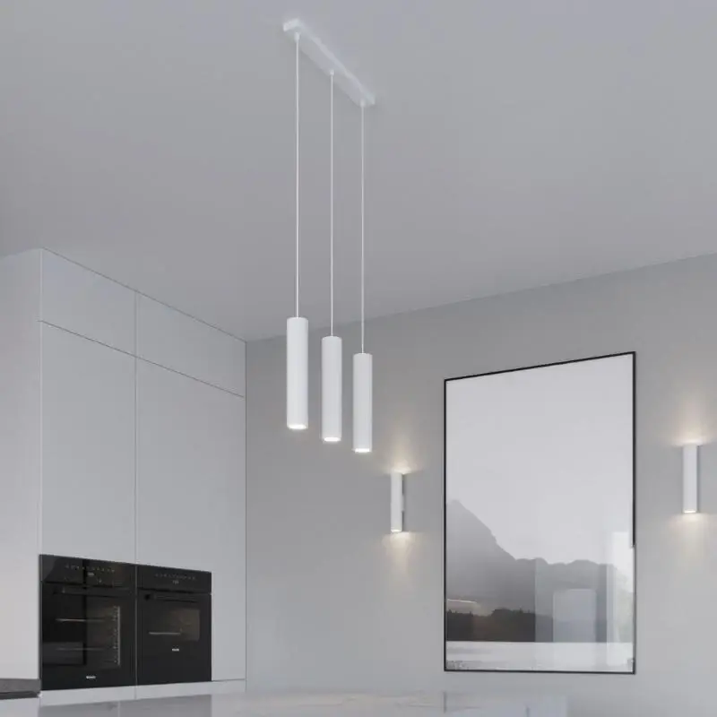 Applique Murale Blanche Tube pour 2 Ampoules G9 Bon Marché