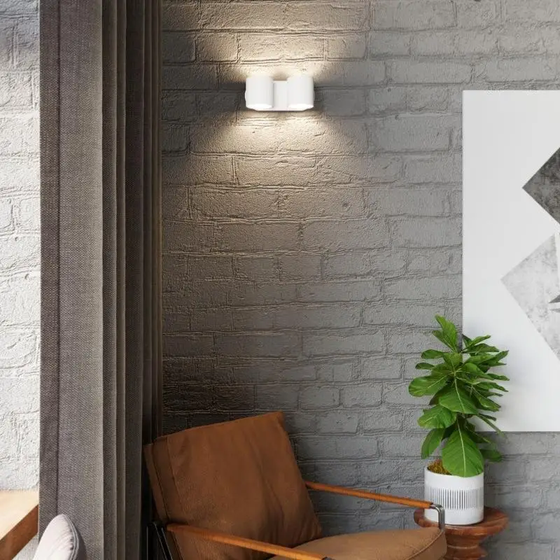 Applique Murale Double Cylindre Blanc pour Ampoule G9 Réduction