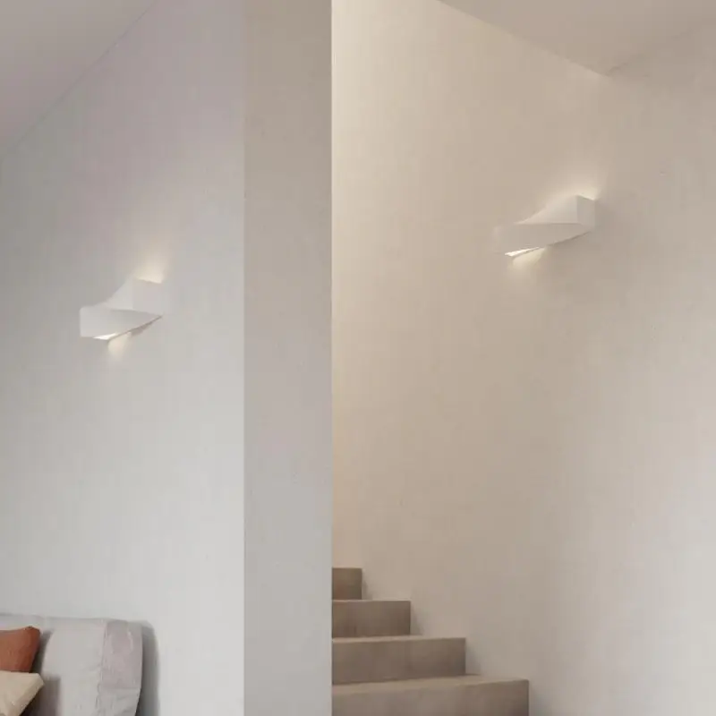Offre Exclusive Applique Murale Céramique Blanc Rectangle pour Ampoule E27