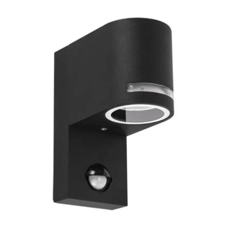 Applique Murale Extérieure avec détecteur IP44 Noir pour Ampoule GU10 Offre Du Jour