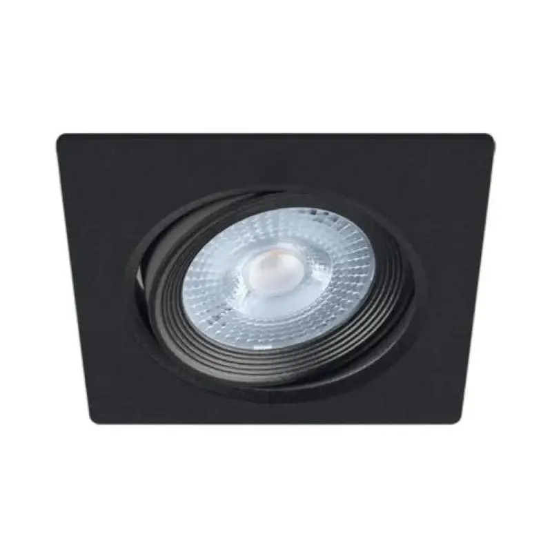 Spot LED Encastrable Orientable 5W Carré Noir SMD Certifié