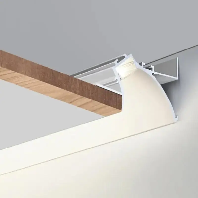 Pas Cher Profilé Aluminium Blanc 2m pour Ruban LED Double pour Faux-Plafond