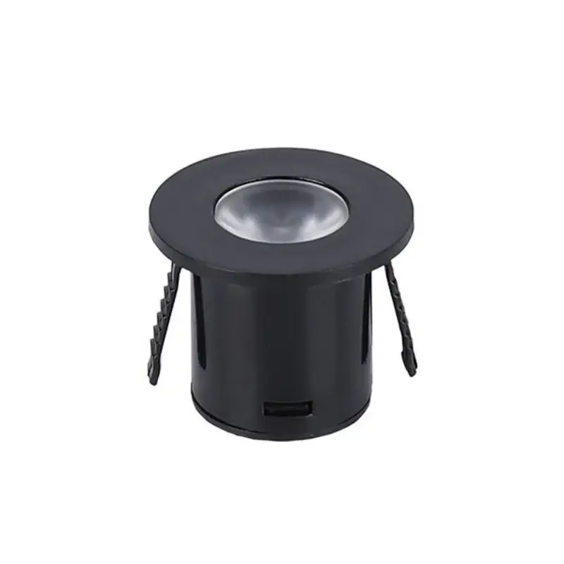 Achat Immédiat Mini Spot LED Encastrable 1W 90° Rond Noir