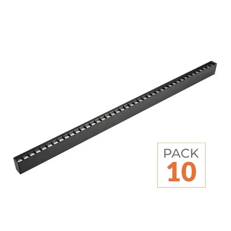 Jusqu&rsquo;à Épuisement Des Stocks Pack de10 – Réglette Suspendue LED 120cm 35W Noir