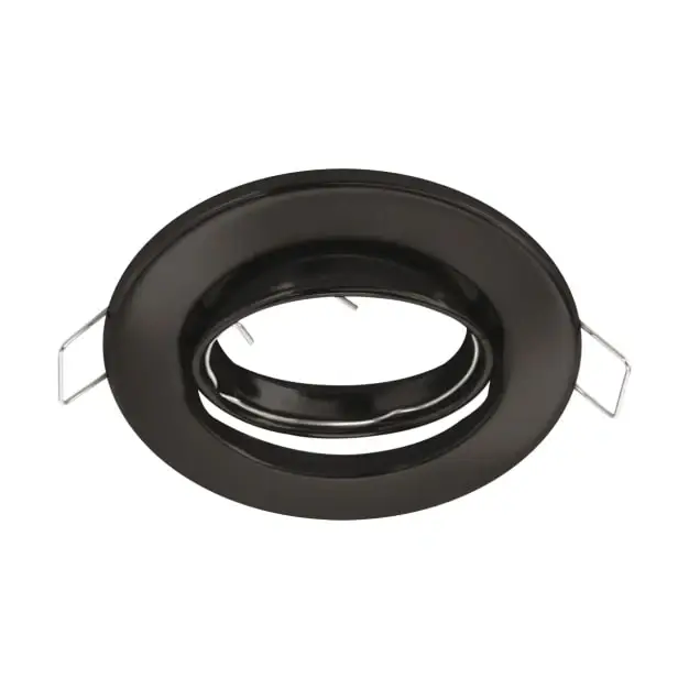 Nouvelle Collection Support Spot Encastrable GU10 LED Orientable Rond Noir