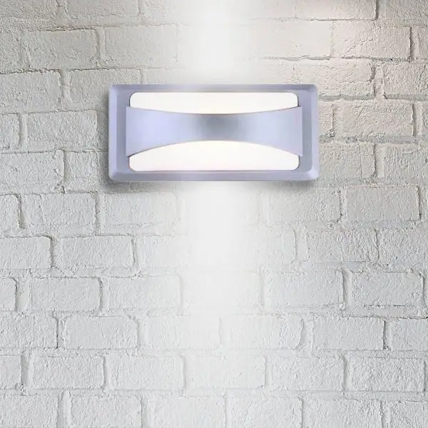 Vente Directe Applique Murale LED Rectangulaire 12W IP65 Gris