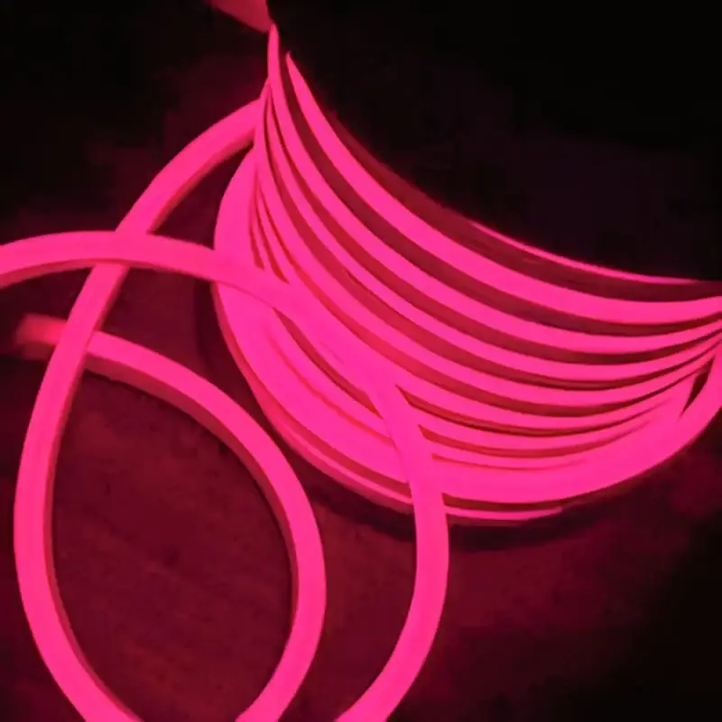 Remise Néon Flexible LED 220V 50M Dimmable 120LED/m Rose