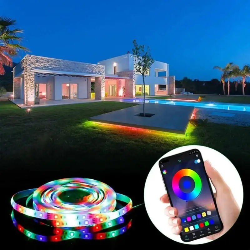 Ruban LED pour Télévision RGBW Wifi DC5V 60 LED/m 2m + Télécommande et Contrôler Wifi Remise