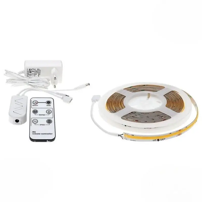 Commande En Gros Ruban LED COB 5M Effet Dynamique 360LED/m 24V IP65 + Télécommande et Transformateur