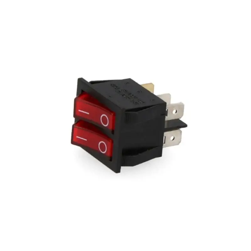 Interrupteur On-Off Double 15A 250V Lumière Rouge Achetez Aujourd&rsquo;hui