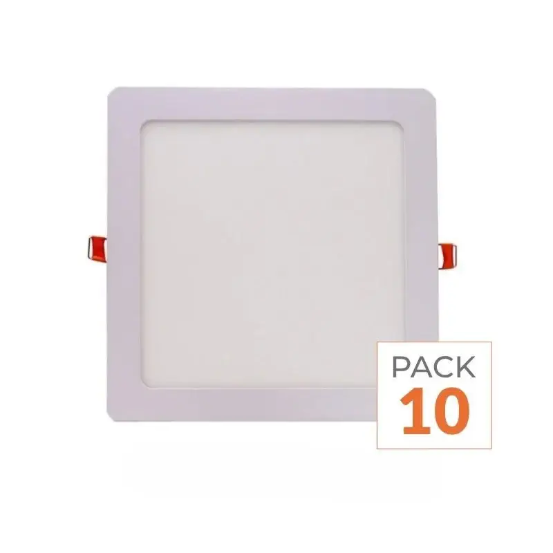 Offre Exclusive Spot LED Extra Plat Carré 12W Blanc CCT - 3000K/4000K/6000K - Pack de 10