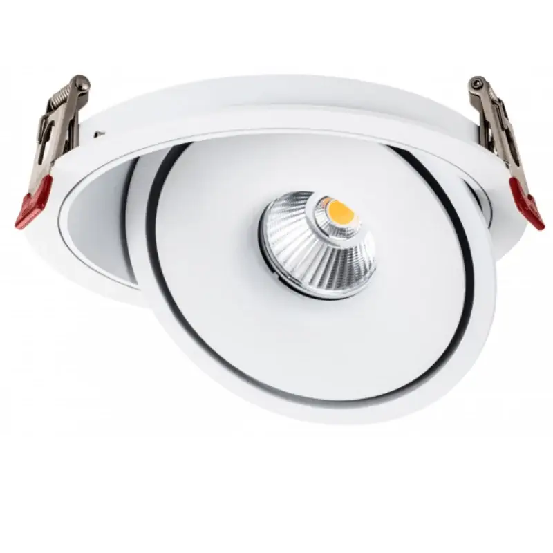 Nouvelle Collection Spot LED Encastrable COB 30W Rond ø200mm Orientable CCT Blanc - 3000K/4000K/6000K
