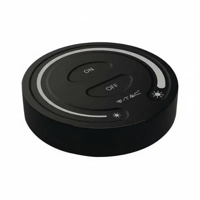 Variateur Led Tactile Rond Noir Monochrome Produit De Marque